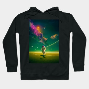Astronaut play soccer in space Hoodie